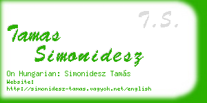 tamas simonidesz business card